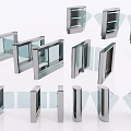 Public Facility Turnstiles With Various Designs Glass Panels And Stainless Steel Frames