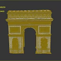 Scenic View of Paris Arc de Triomphe with Classical Architecture and Stone Carvings