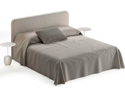 Modern Zara Home Double Bed 3d model Modern Zara Home Double Bed 3d model