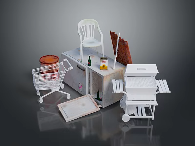 Modern Laptop Computer Desktop Setup With Wireless Mouse Charger And Stand 3d model