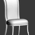 Elegant Upholstered Dining Chair With Striped Fabric Seat And Silver Metal Frame