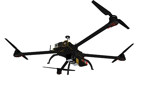 Modern UAV aerial camera DJI UAV 3d model