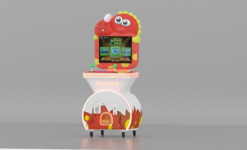 Modern game machine dinosaur game machine 3d model