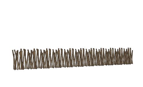 Modern Fence Wooden Fence 3d model