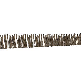 Modern Fence Wooden Fence 3d model