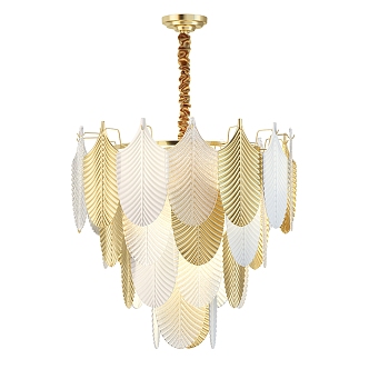 Light Luxury Chandelier 3d model