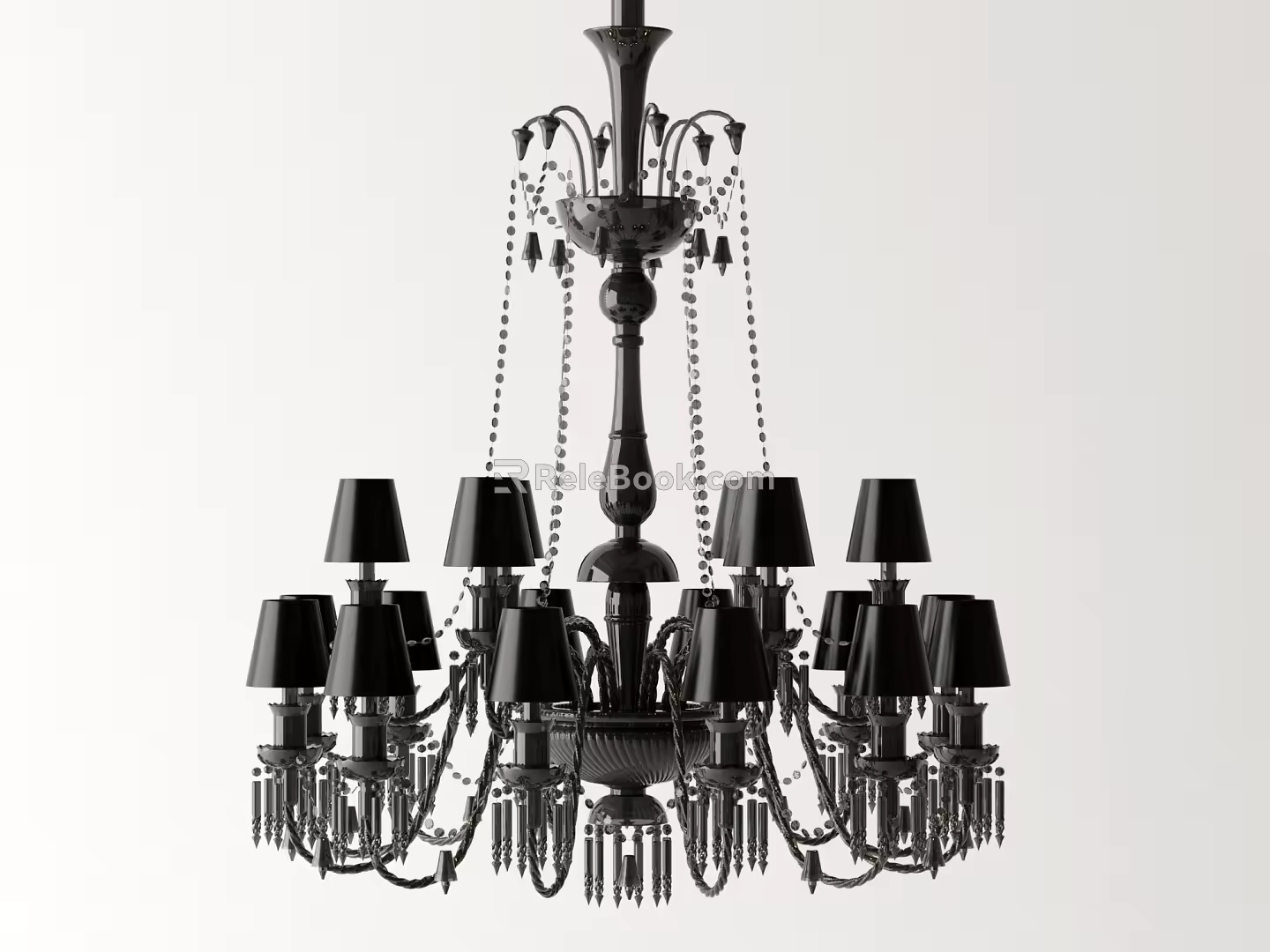 European-style crystal chandelier 3d model