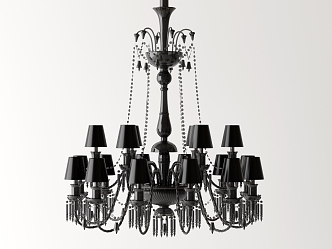 European-style crystal chandelier 3d model