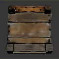 Vintage Wooden Chair With Carved Pattern On Backrest And Seat Design