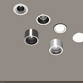 Downlights and Spotlights with Modern Black White Design for Contemporary Home Ceiling Lighting