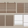 Natural Bamboo And Wooden Blinds With White Panel Designs For Home Interior Use