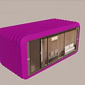 Modern Container Home Interior With Bedroom Furniture And Large Windows
