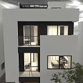 Modern Detached Villa Exterior Design With Large Windows Balcony And Interior Rooms