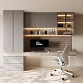 Desk Bookcase 3d model