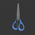 Durable Hardware Tool Scissors With Blue Handles And Metal Blades 3d model