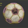 Vintage Soccer Ball Sports Equipment With Brown And White Hexagonal Classic Design Panels