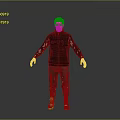 Man Wearing Black Vest Long-Sleeve Top Green Cargo Pants Brown Boots With Arms Outstretched