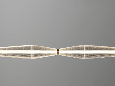 Long Chandelier Glass Chandelier Light Luxury Chandelier 3d model