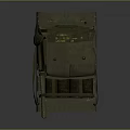 Olive Green Vintage Military Canvas Backpack With Multiple Utility Pockets And Straps