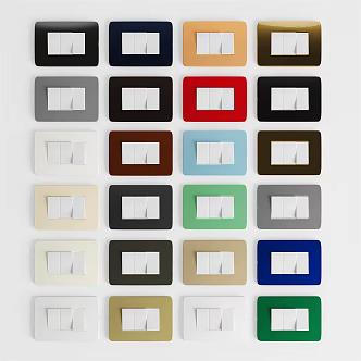 Modern Switch Color Switch Panel 3d model