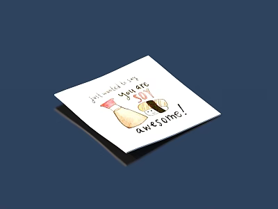Motivational Magazine Card With Hand Drawn Vase Cups And Inspirational Quotes 3d model