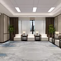 New Chinese-style reception room Tower reception room 3d model