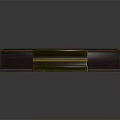 Wooden Storage Furniture Boxes With Open Compartment And Gold Trim Design