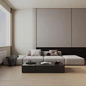 Modern three-seat sofa 3d model