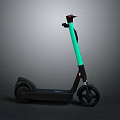 Black And Green Electric Scooter With Sleek Design And Stable Wheels