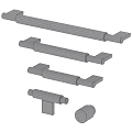 Brushed Brass Matte Black And Bronze Cabinet Handles With Textured Various Shapes For Home Decor