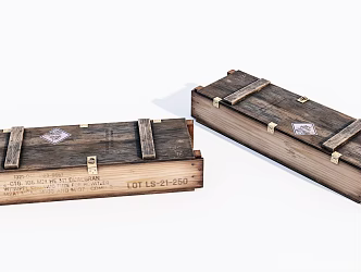 Modern Wooden Box Old Wooden Box 3d model