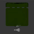 Stylish Decorative Ornament Set With Green Open Box And Matching Key