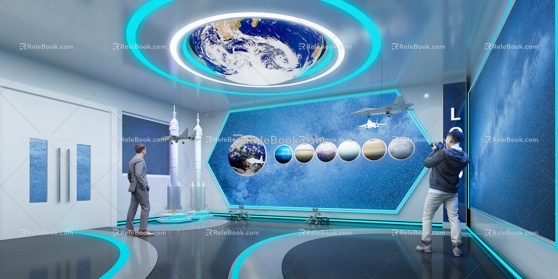 Modern Exhibition Hall Science and Technology Hall 3d model