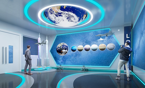 Modern Exhibition Hall Science and Technology Hall 3d model