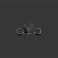 Futuristic Mechanical Device With Sharp Metal Structure Gear And Wheel Components