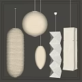 Stylish Paper Pendant Lights With Round Oval And Geometric Designs In Neutral Tones