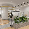 Stylish Modern Clothing Store With Elegant Window Display Mannequins And Glass Doors