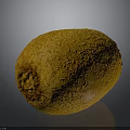 Fresh Ripe Golden Kiwi Fruit With Fuzzy Yellow Skin And Oval Shape