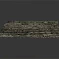 Curved Gray Brick Steps Scene Component With Layered Staircase Design
