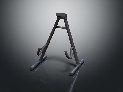 Iron Art Bracket with Hooks Sturdy Triangular Structure for Hanging Items at Home 3d model