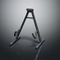 Iron Art Bracket with Hooks Sturdy Triangular Structure for Hanging Items at Home 3d model