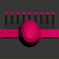 Pink Handle Brush With Modern Design And Neatly Arranged Bristles For Home Use