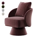 Modern Soft Upholstered Fabric Rotatable Leisure Chair With Comfortable Armrests And Multiple Optional Colors