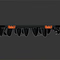 Black Tool Organizer Board With Orange Accents Key Holder And Screwdriver Slots
