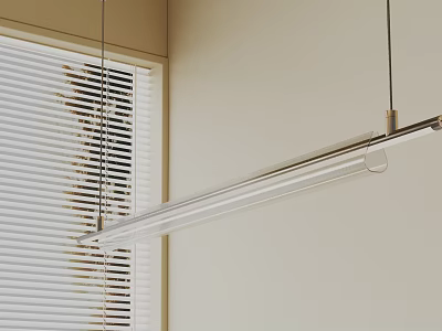 Modern Minimalist Pendant Light For Living Room With Window Blinds Interior 3d model