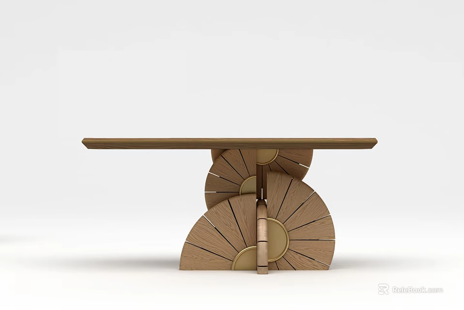 Modern Wooden Shower Sauna with Spiral Fan Shaped Design and Minimalist Aesthetic 3d model 