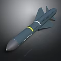 Gray Military Missile With Yellow Band White Stripe And Spice Ball Label