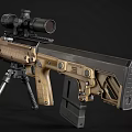 Modern Tactical Sniper Rifle With High Power Scope Tripod And Sturdy Barrel For Precision Shooting
