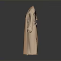 Elegant Beige Long Coat With Lapel Collar And Long Sleeves Knitted Design