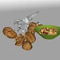 Modern Walnut Clip Food Decorative Ornaments 3d model